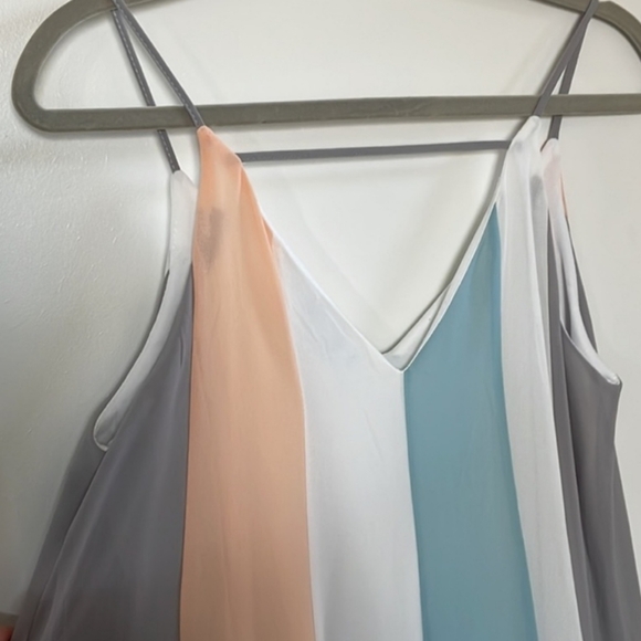 She & Sky Women's Multicolor Sleeveless Long V-Neck Sexy Floor Length - Picture 3 of 7